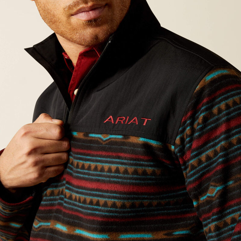 Ariat Basis 2.0 1/4 Zip Sweatshirt Black Southwest- 2088