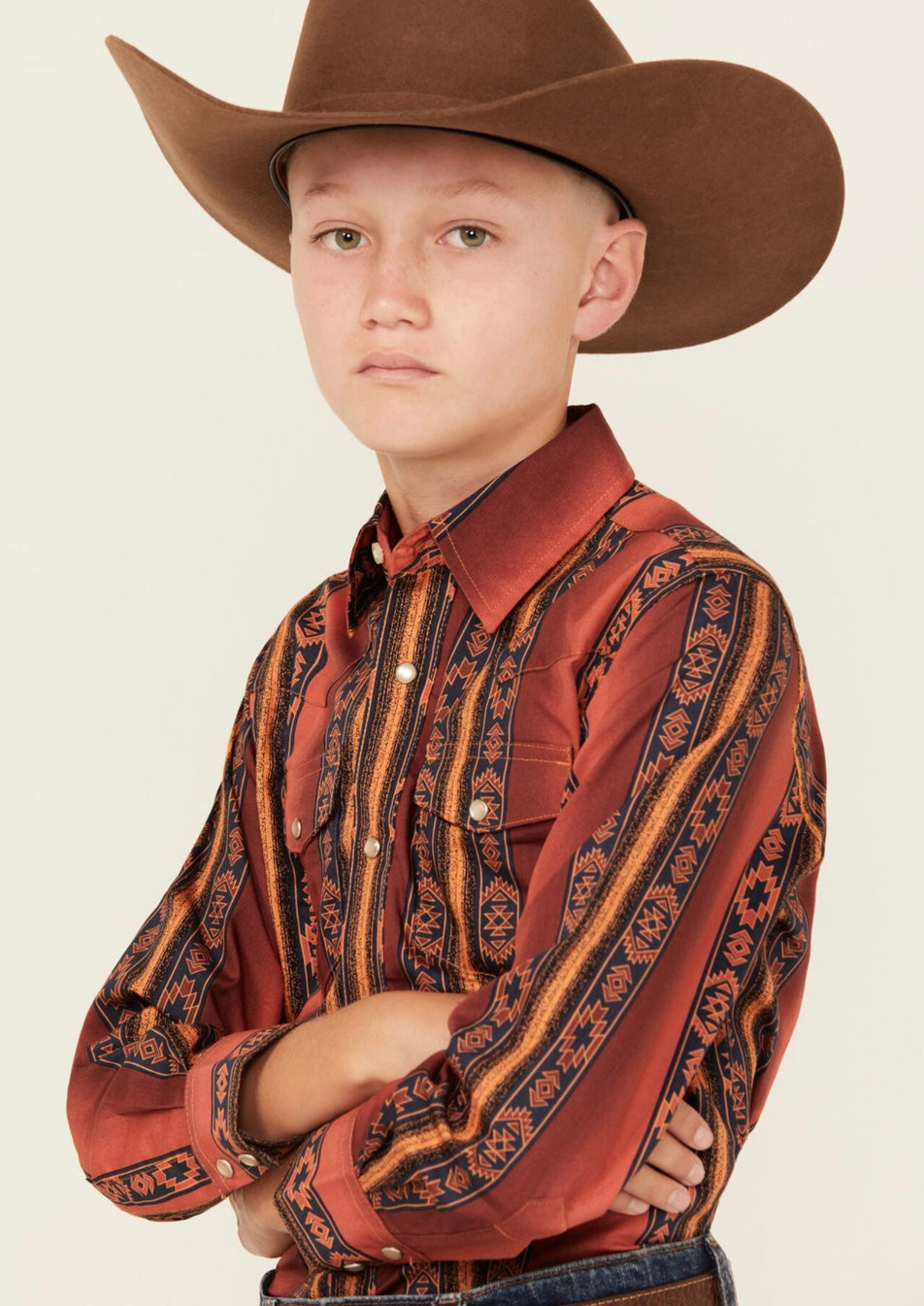 WRANGLER BOY CHECOTAH CLASSIC FIT RUSTY ORANGE