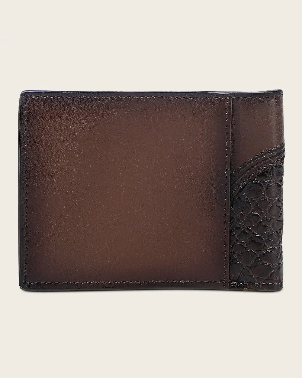 CUADRA MENS WALLET ALLIGATOR STUDS BROWN DU718