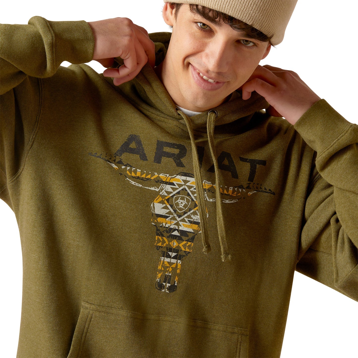 ARIAT HOODIE BLANKET SKULL HOOD PEEZE HEATHER 10046622