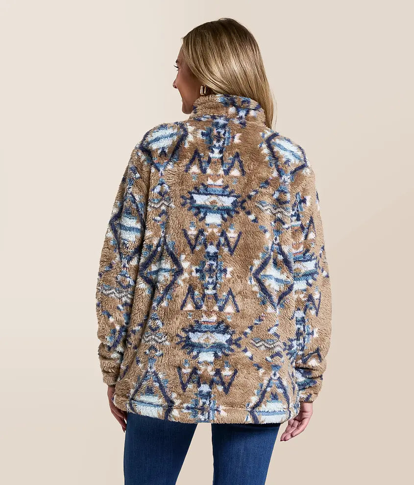 HOOEY LADIES TELLURIDE SHITAKE FLEECE PULLOVER HFP026BRAZ