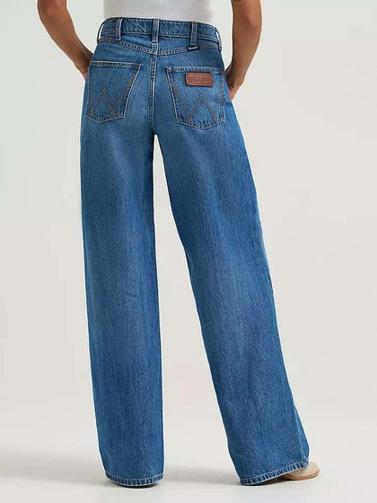 JEAN WRANGLER RETRO BAILEY DE MUJER DE TIRO ALTO Y PIERNA ANCHA - 112359363