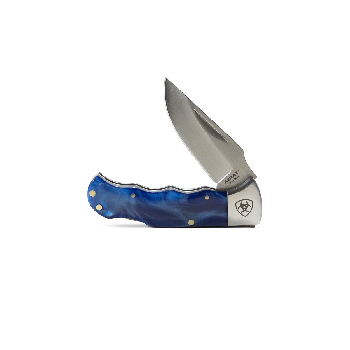 ARIAT BLUE MARBLE FOLDING KNIFE - A710011027-M