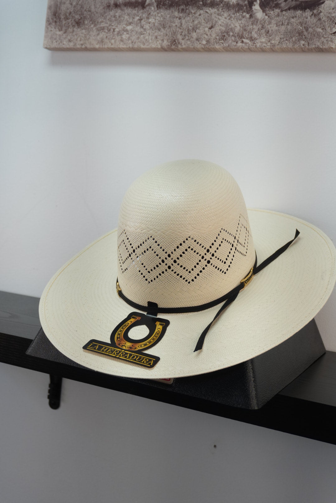 HERRADURA OPEN CROWN STRAW HAT 100x KUKULCAN