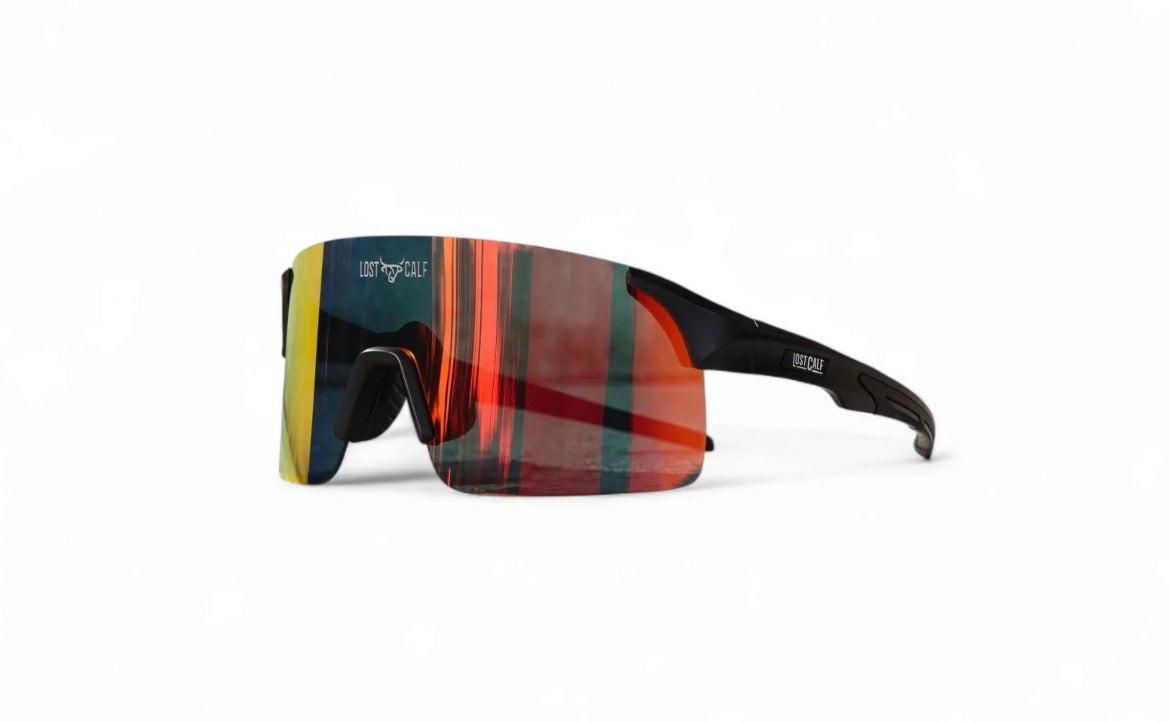 LOST CALF VENUS BLACK/RED SUNGLASSES