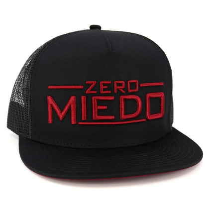 EL VIEJON ZERO MIEDO BLACK FLAT VISOR HAT