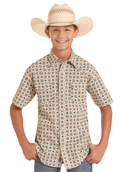 ROCK&ROLL BOYS TEAL RR MEDALLÓN ESTAMPADO MANGA CORTA BBN3S08648
