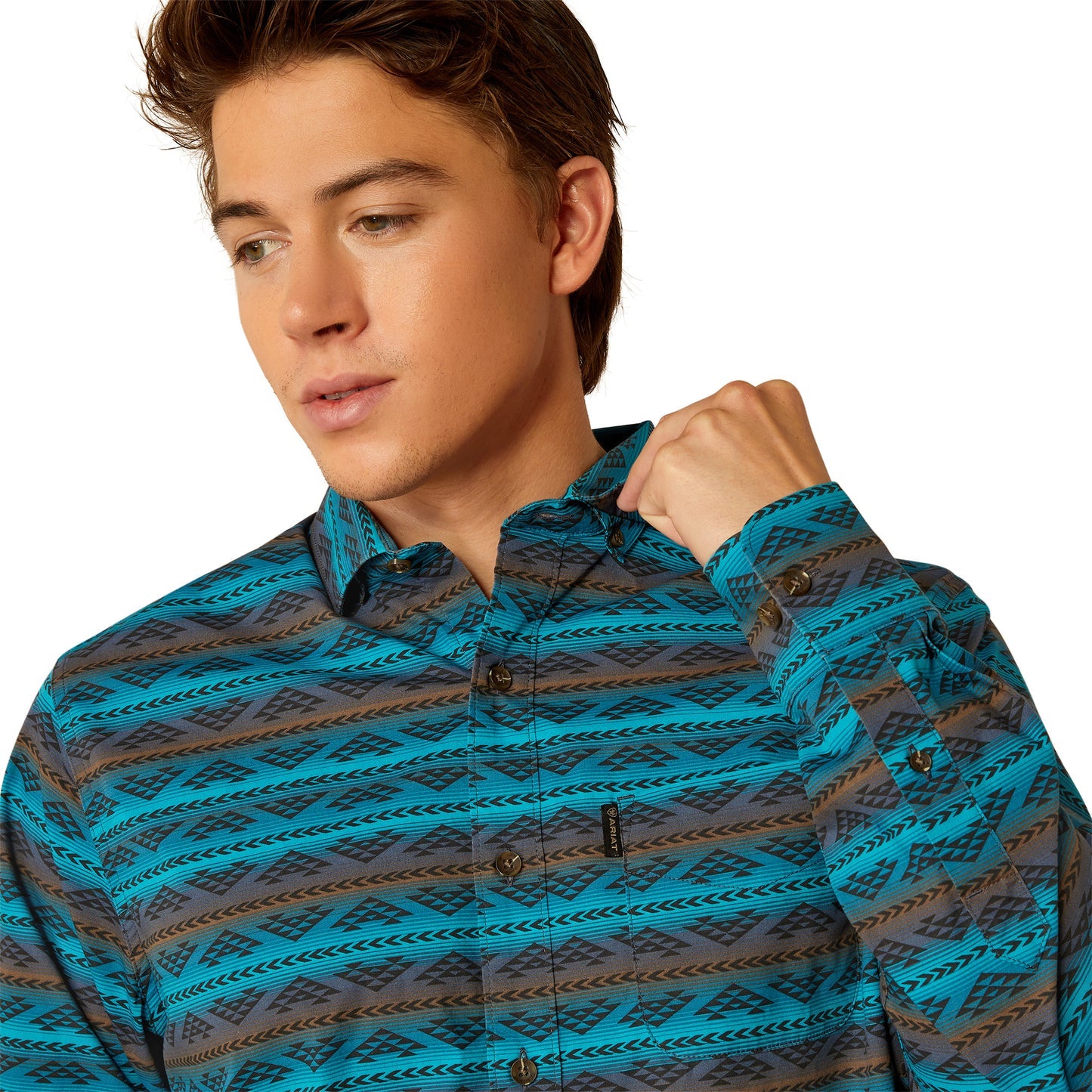 Ariat Madison Modern Fit Long Sleeve Turquoise - 2306