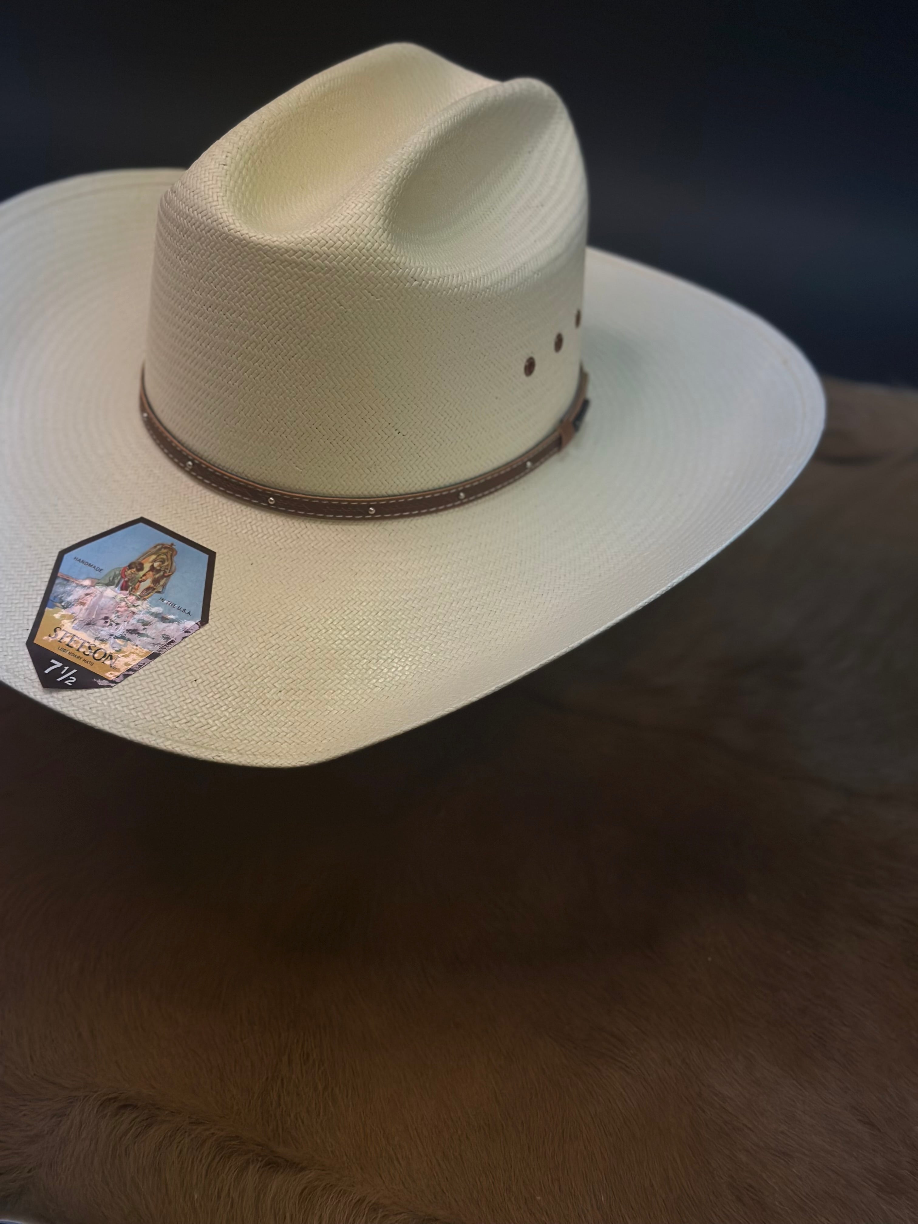 STETSON NATURAL STANHOPE 10X STRAW HAT