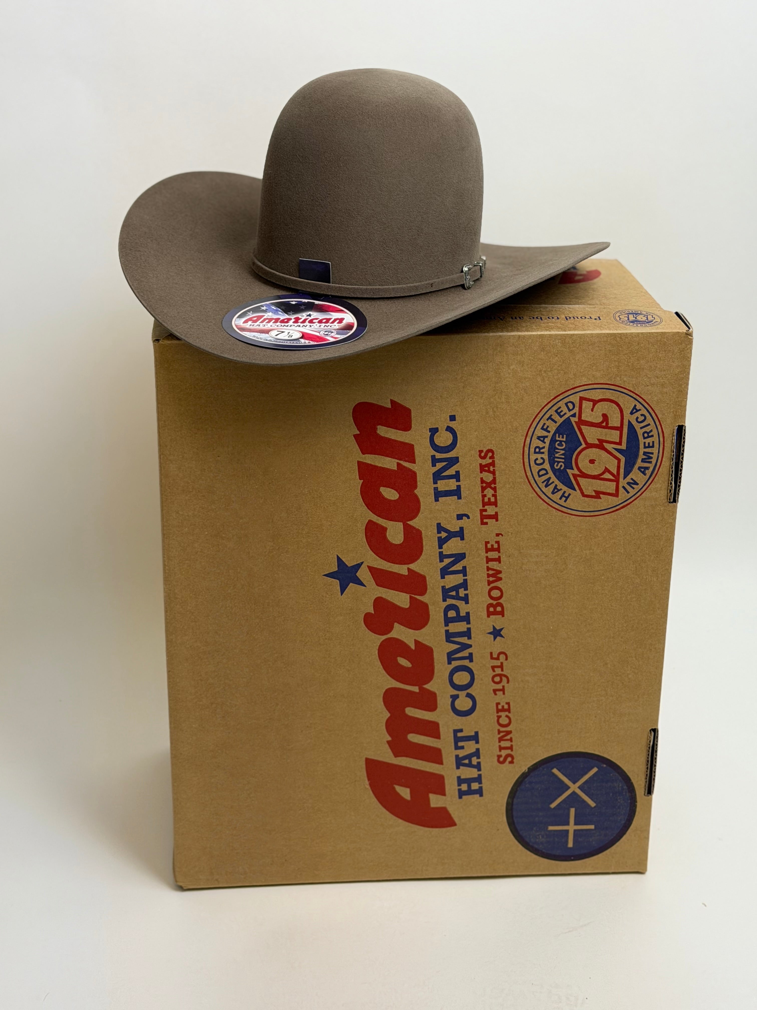 10X American Felt Hat Pecan Open Crown