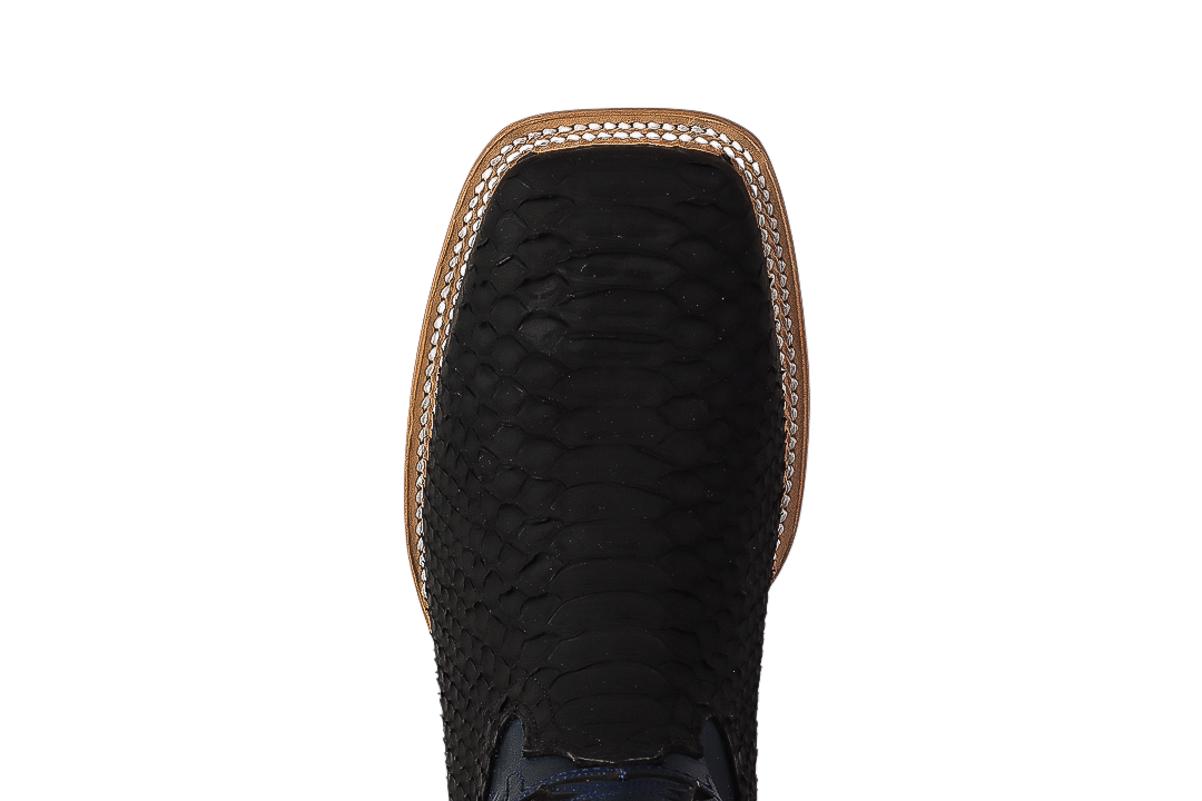LA HERRADURA LH010 MEN’S BOOTS EXOTIC-RANCHERA PYTHON BLACK NOBUCK SQ TOE EE