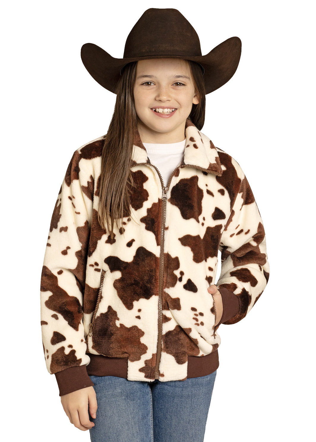 ROCK&ROLL COWHIDE PRINTED JACKET GIRLS-BG92C07757