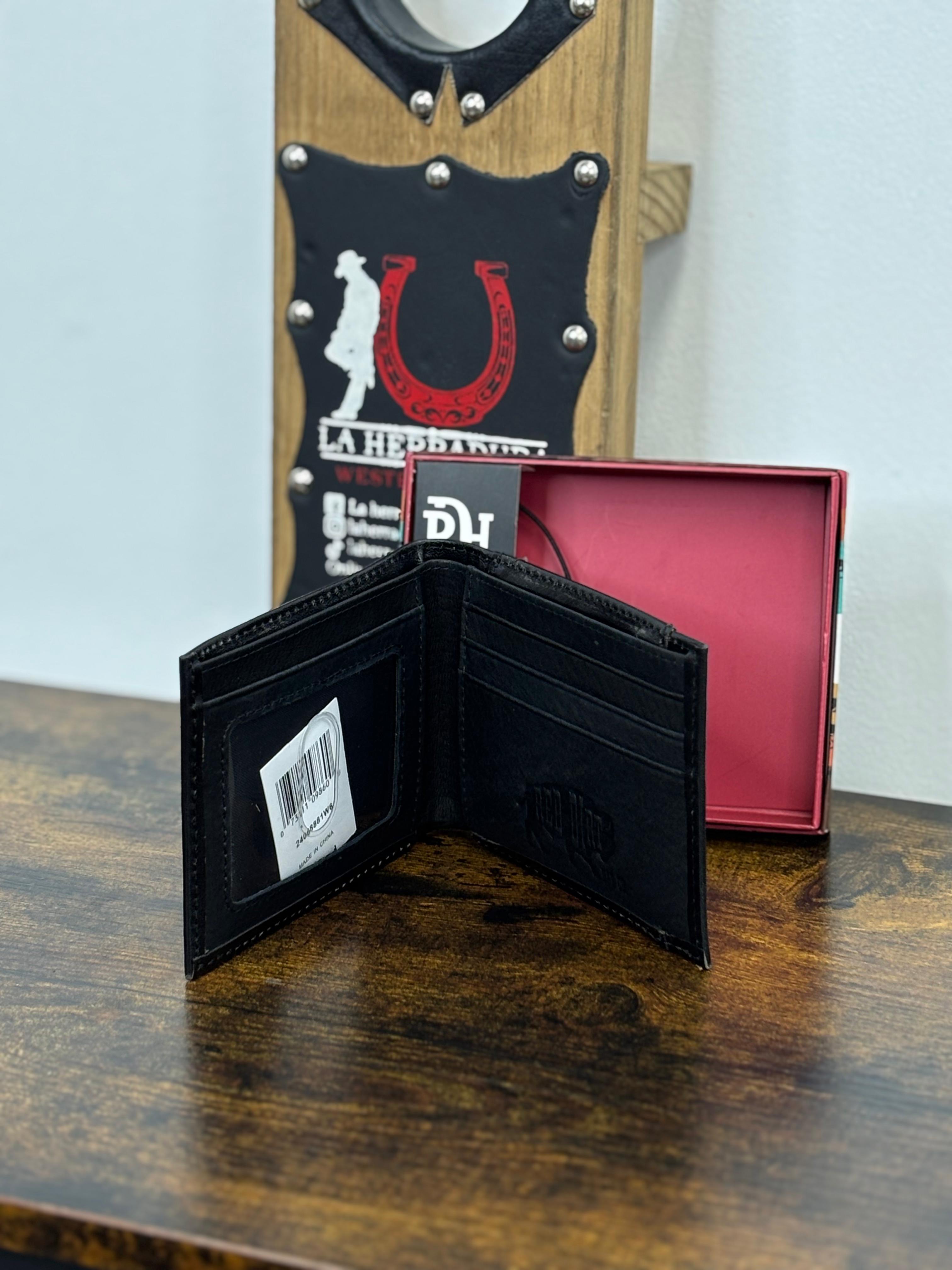 RED DIRT BIFOLD WALLET GENUINE LEATHER BROWN-BLACK-RED DETAILS