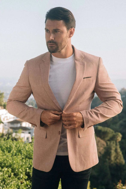 PLATINI BLAZER PARA HOMBRE CORTE MODERNO ROSA NOCTURNO BLZ10534
