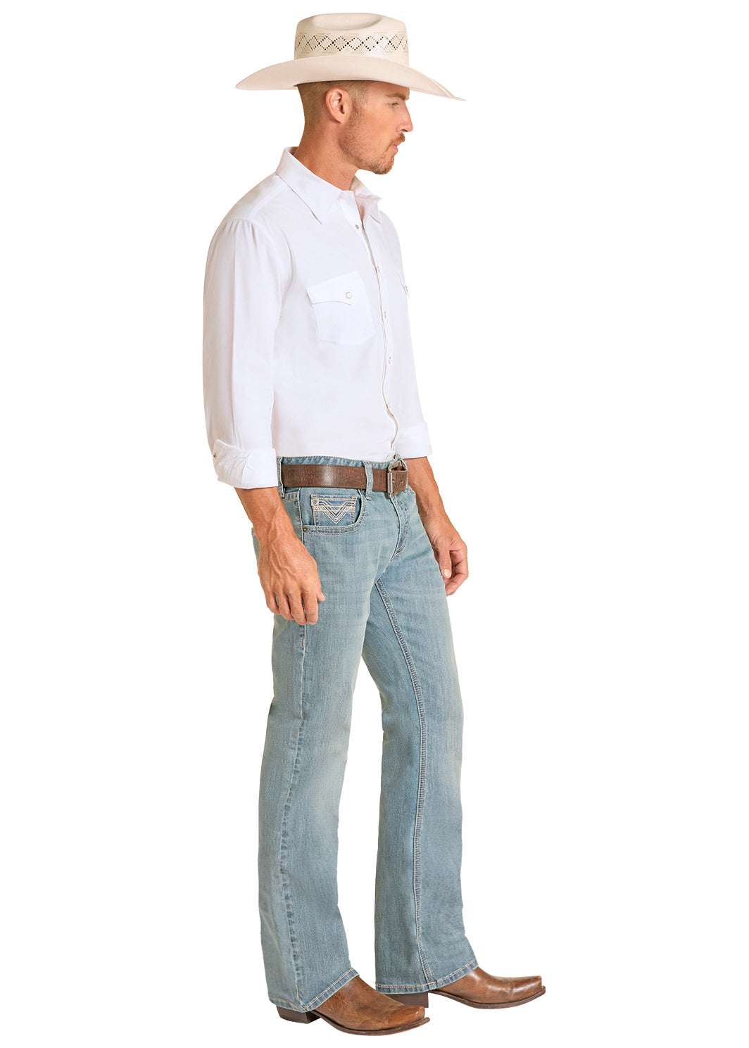 ROCK&ROLL MENS LIGHT VINTAGE STEP STITCH EMB PISTOL BM0PD09119