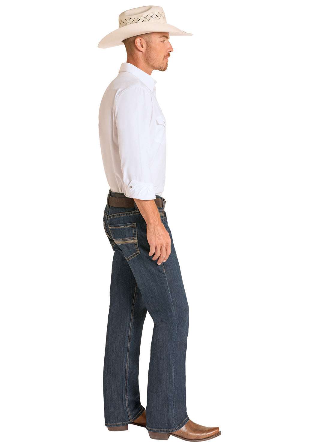 ROCK&ROLL MENS DARK VINTAGE  ROPE STITCH EMB PISTOL BM1PD09118 Laherradurawwnc.com