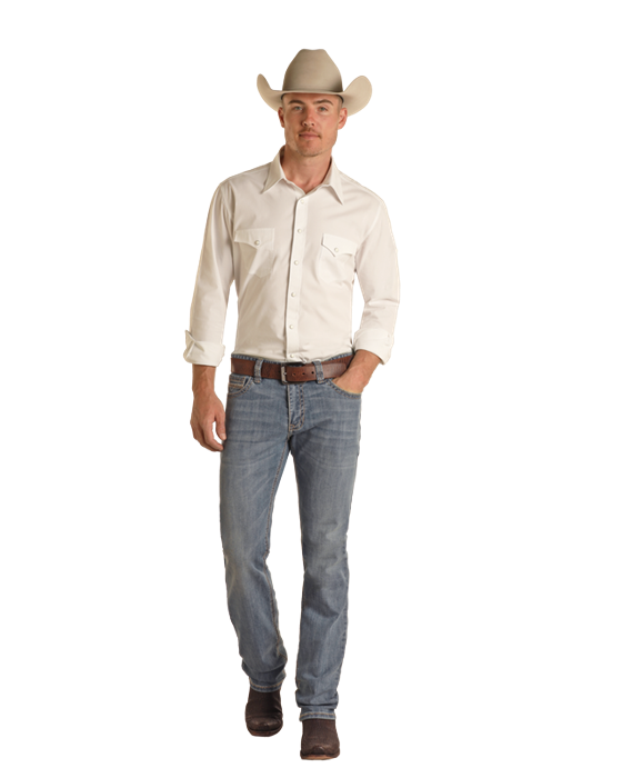 ROCK & ROLL REVOLVER STRAIGHT LIGHT VINTAGE REFLEX ROPE STITCH - BM1RD03115