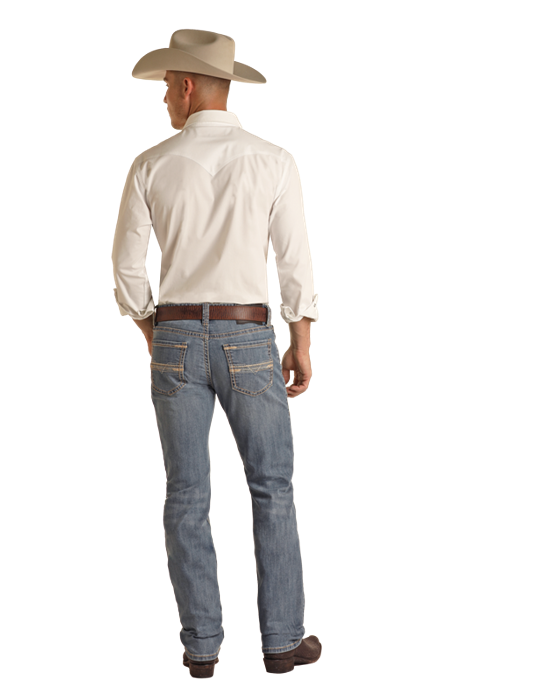 ROCK & ROLL REVOLVER STRAIGHT LIGHT VINTAGE REFLEX ROPE STITCH - BM1RD03115