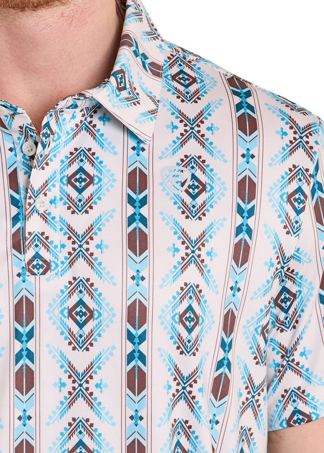 ROCK&ROLL AZTEC POLO SHIRT TURQUOISE - BM51T08339