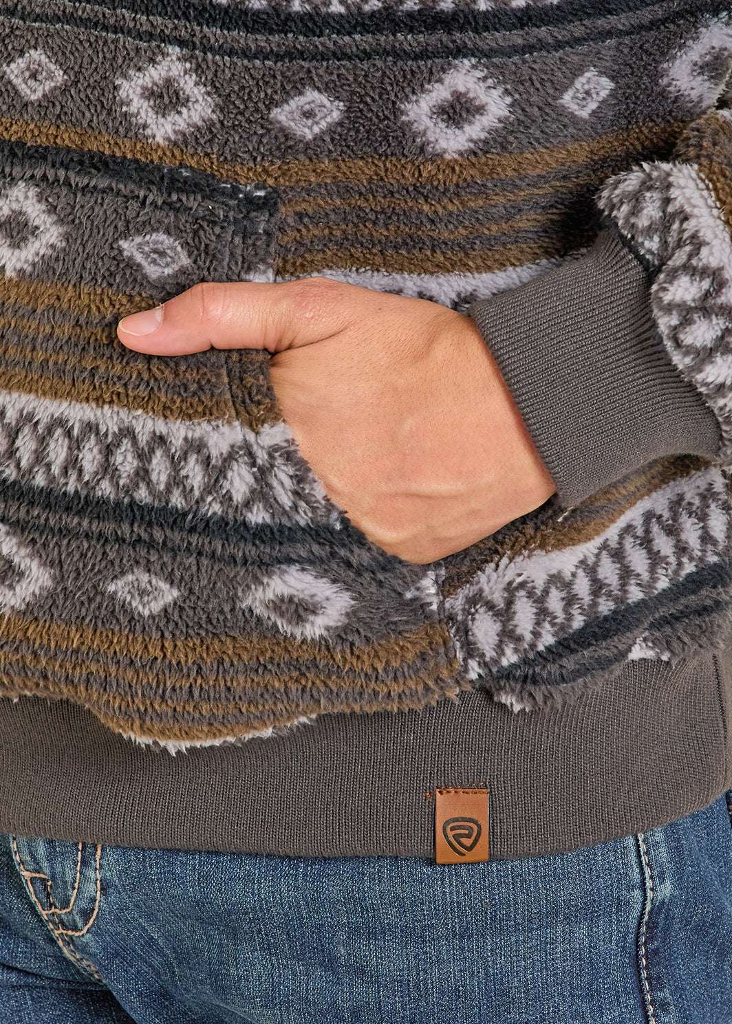Rock & Roll Men Aztec Print BM91T07714 | Western Pullover - La