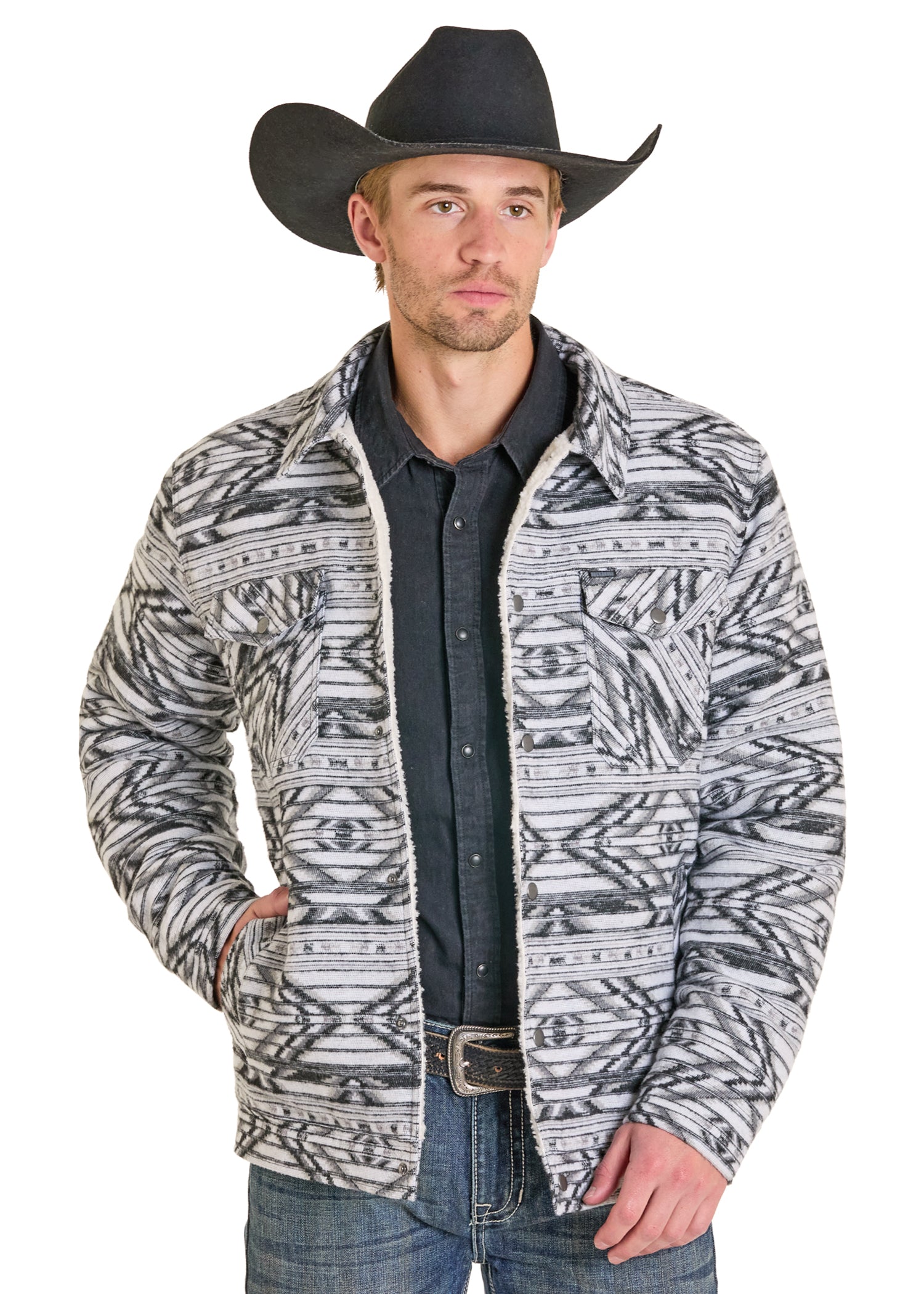 ROCK&ROLL GREY MENS JACKET  RRJ ACQUARD WITH  BERBER LINING BM92C06719