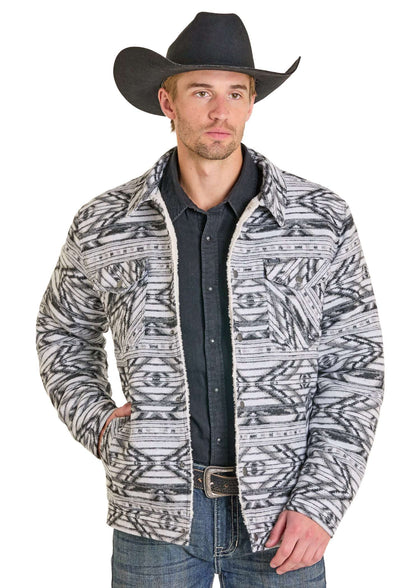 CAZADORA GRIS DE HOMBRE ROCK&ROLL RRJ JACQUARD CON FORRO DE BORREGO BM92C06719