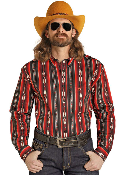CAMISETA MANGA LARGA HOMBRE RAYAS ROCK&ROLL BORGOÑA BMB2S07656