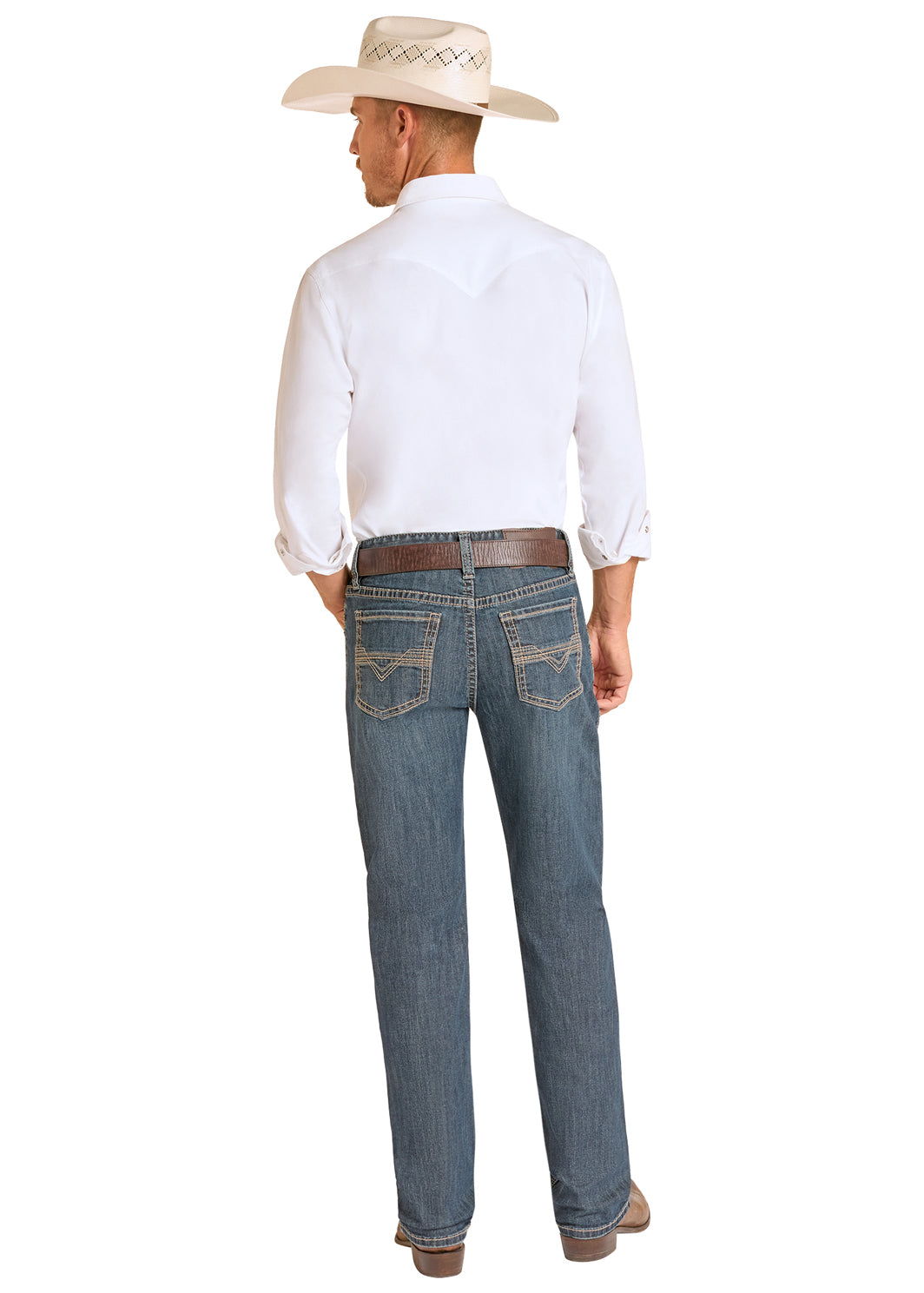 ROCK&ROLL MENS JEANS TWO TONE STITCH ALPHA DARK VINTAGE- BMHBD09109