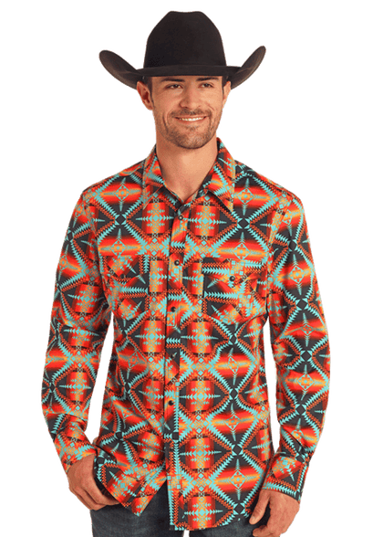 ROCK&ROLL AZTEC SHIRT ORANGE- BMN2S04738