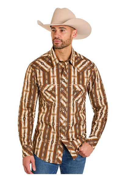 ROCK&ROLL MARRÓN OSCURO ESTAMPADO AZTECA RR - BMN2S07635