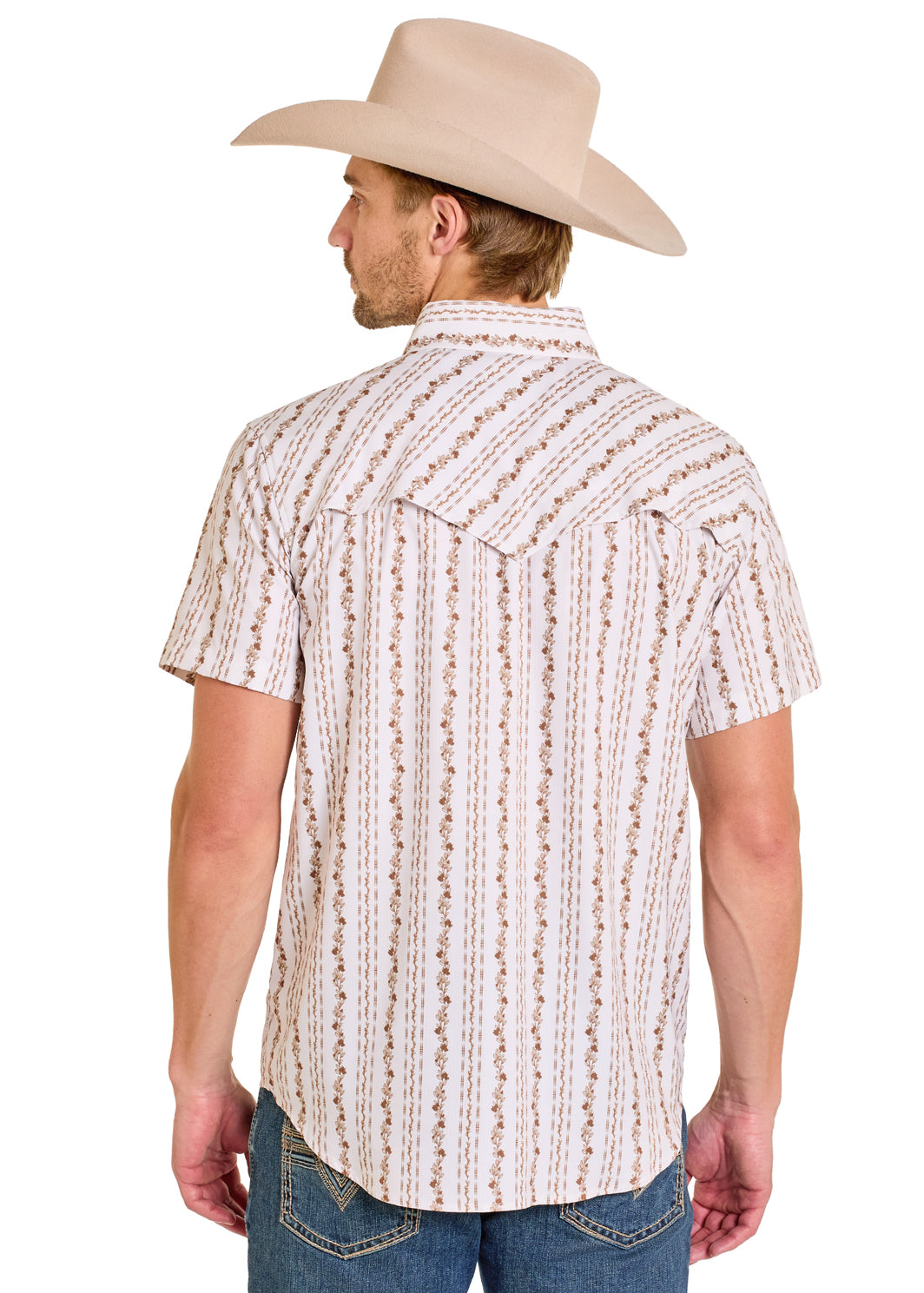 ROCK&ROLL MENS TEK SS FLORAL PRINT NATURAL BMN3S07666