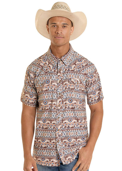 CAMISA ROCK&ROLL HOMBRE TEJIDO RIPSTOP NOVEDAD NATURAL- BMN3S08689