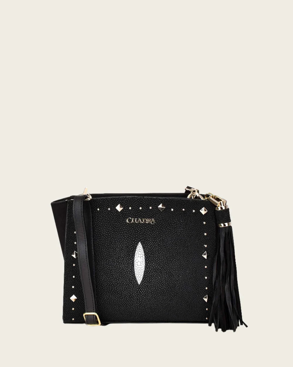 CUADRA MANTARRAYA BLACK STUDS BAG