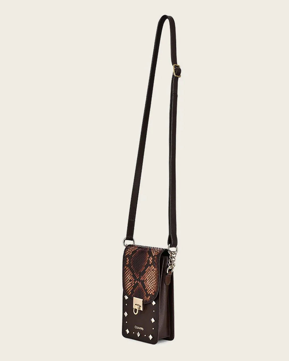 CUADRA PYTHON CHESTNUT GLAZED VERONA BAG