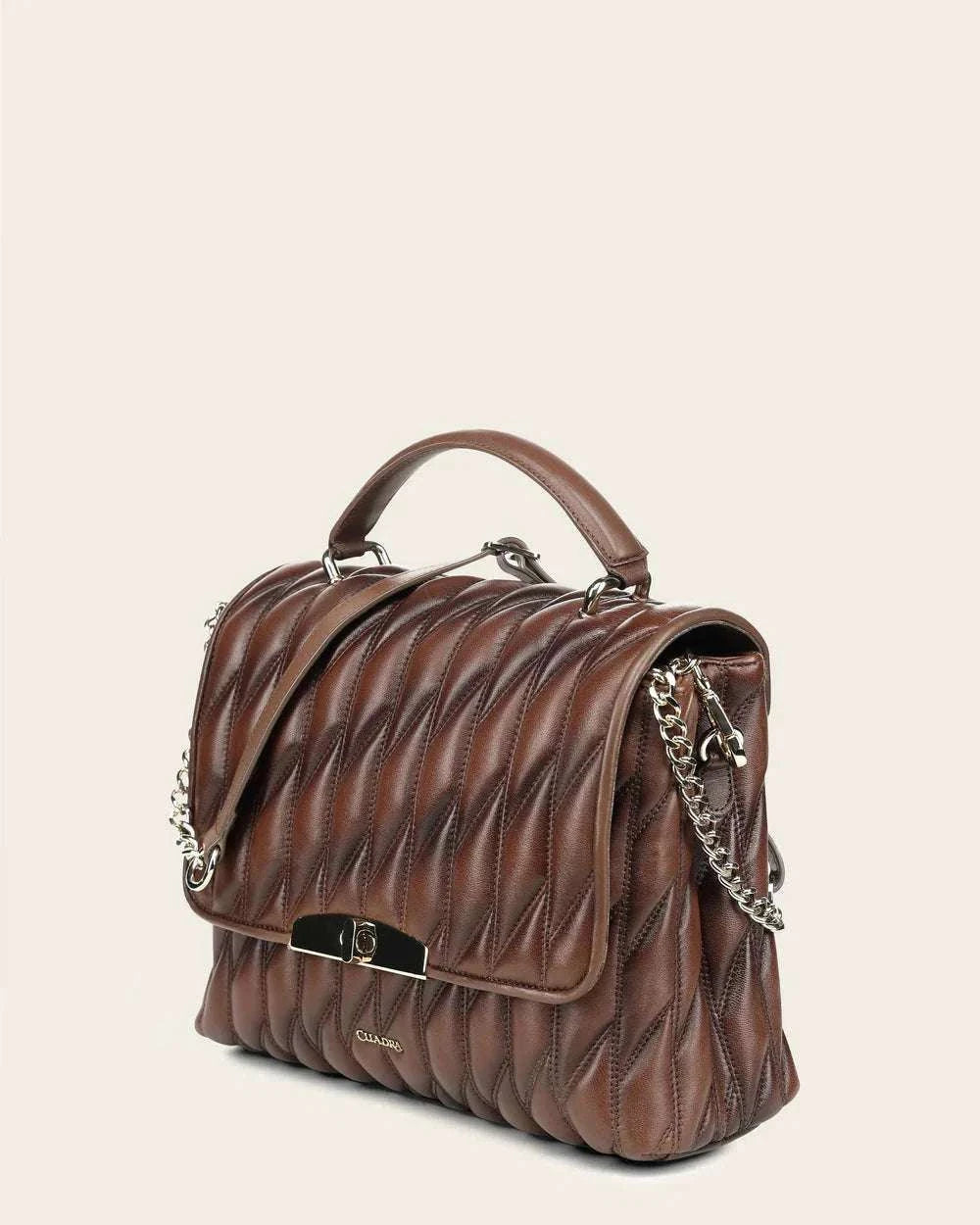 CUADRA WOMEN HANDBAG BROWN LAMB EMBROIDERY -DU827 Laherradurawwnc.com