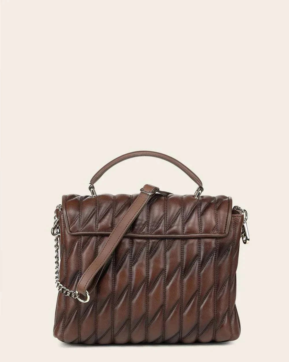 CUADRA WOMEN HANDBAG BROWN LAMB EMBROIDERY -DU827 Laherradurawwnc.com