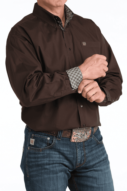 CAMISA CINCH PARA HOMBRE MARRÓN -MTW1106065