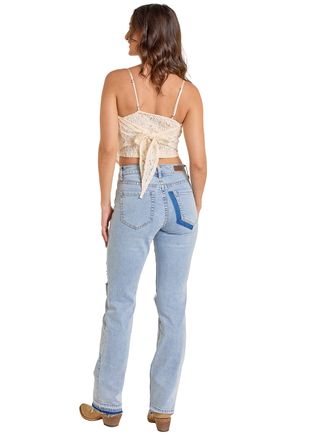 ROCK&ROLL BEIGE CROP TOP - BW20T06290