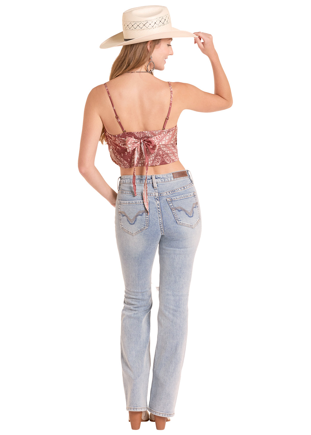 ROCK&ROLL BURGUNDY WOMEN BANDANA TANK TOP - BW20T08808