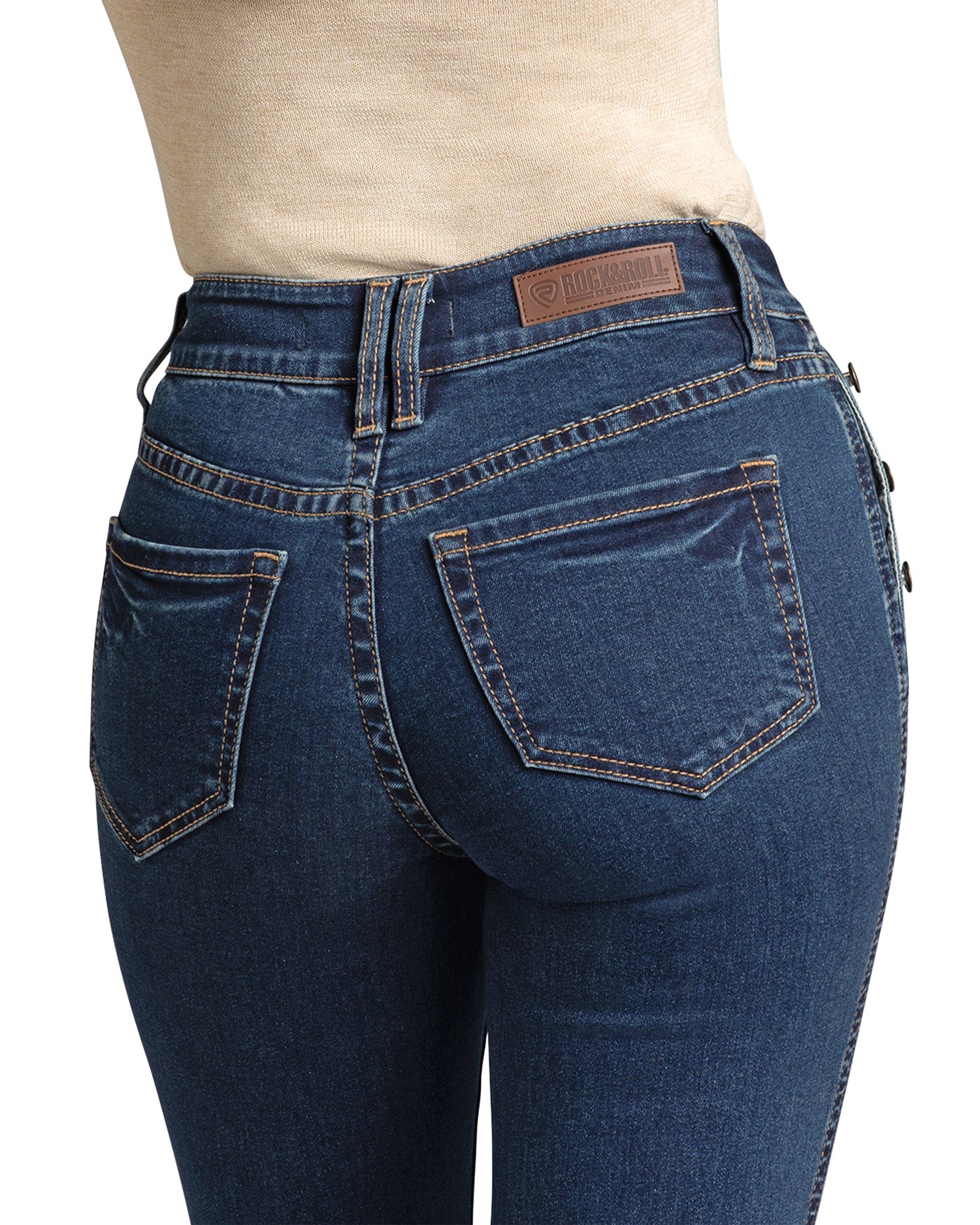 ROCK&ROLL WOMEN DARK WASH BOOTCUT -BW4HD07199