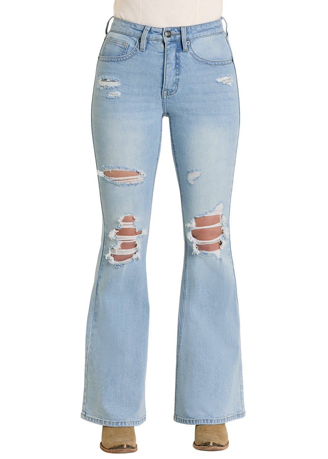 ROCK AND ROLL LIGHT WASH FLARE JEAN HIGH RISE-BW6HD08493