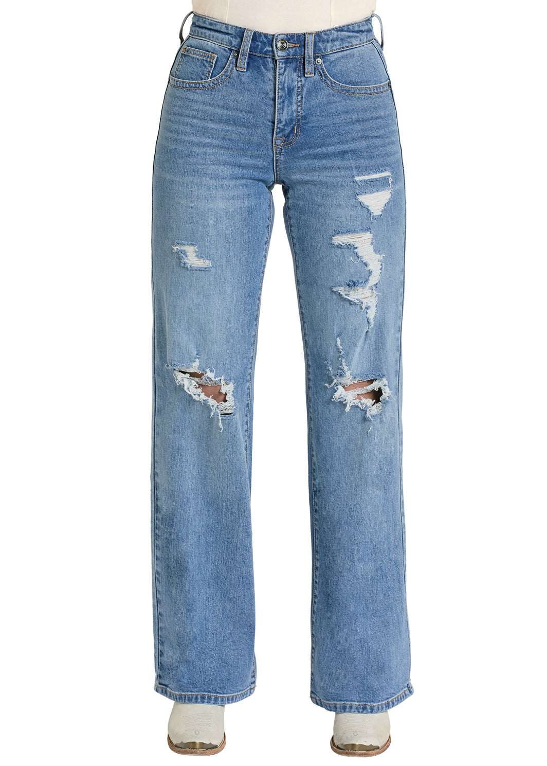 ROCK&ROLL WOMEN HIGH RISE WIDE LEG MEDIUM WASH - BW6HD08496 Laherradurawwnc.com