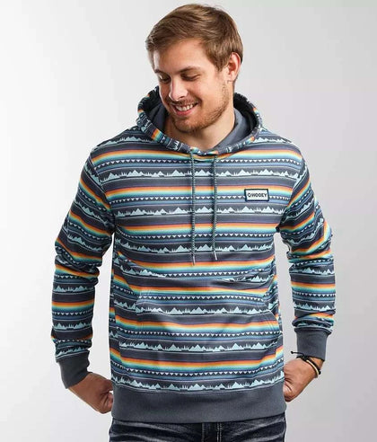 HOOEY MEN HODIE TETON BLUE NAVY MOUTON PRINT HOODY HH1191BLNV