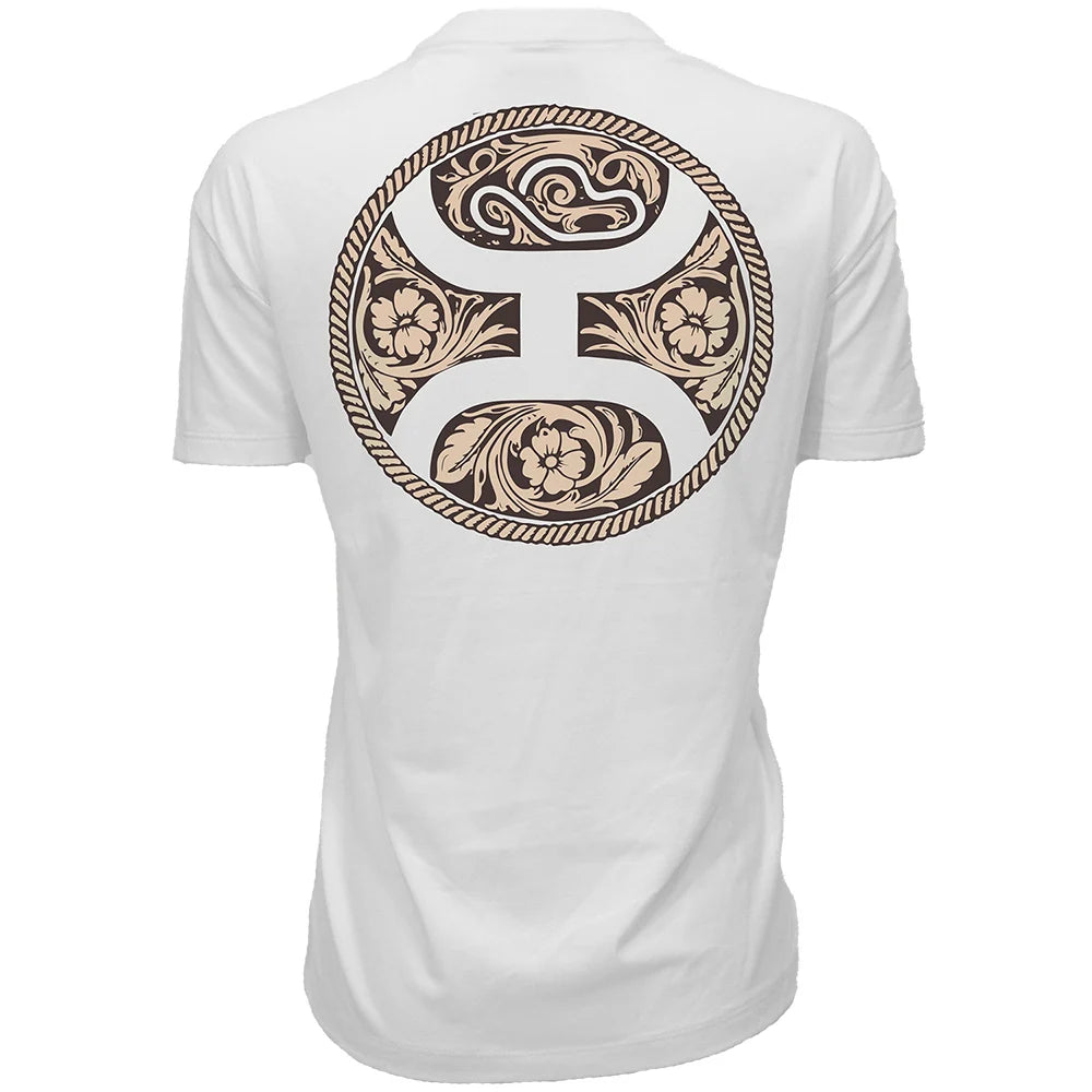 HOOEY WOMEN T-SHIRT CONCHO CREAM HOOEY LOGO BACK HT2630CR