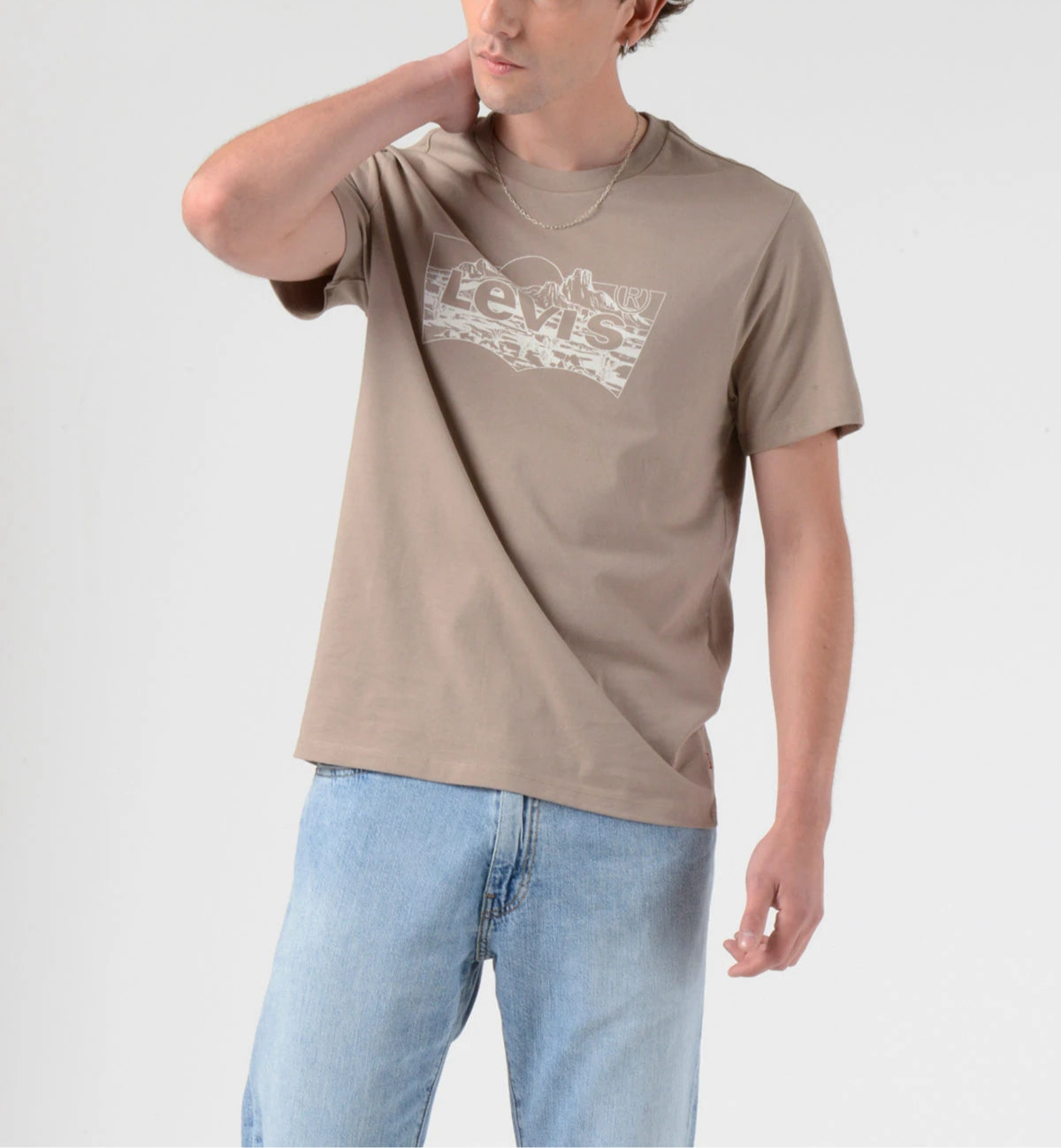 LEVI'S MENS SHORT SLEEVE T-SHIRT LIGHT BROWN 224911956