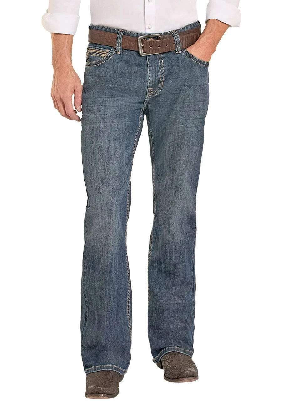 ROCK&ROLL MEN JEANS MEDIUM VINTAGE ROPE STITCH EMB BOOT BM0SD08574 Laherradurawwnc.com