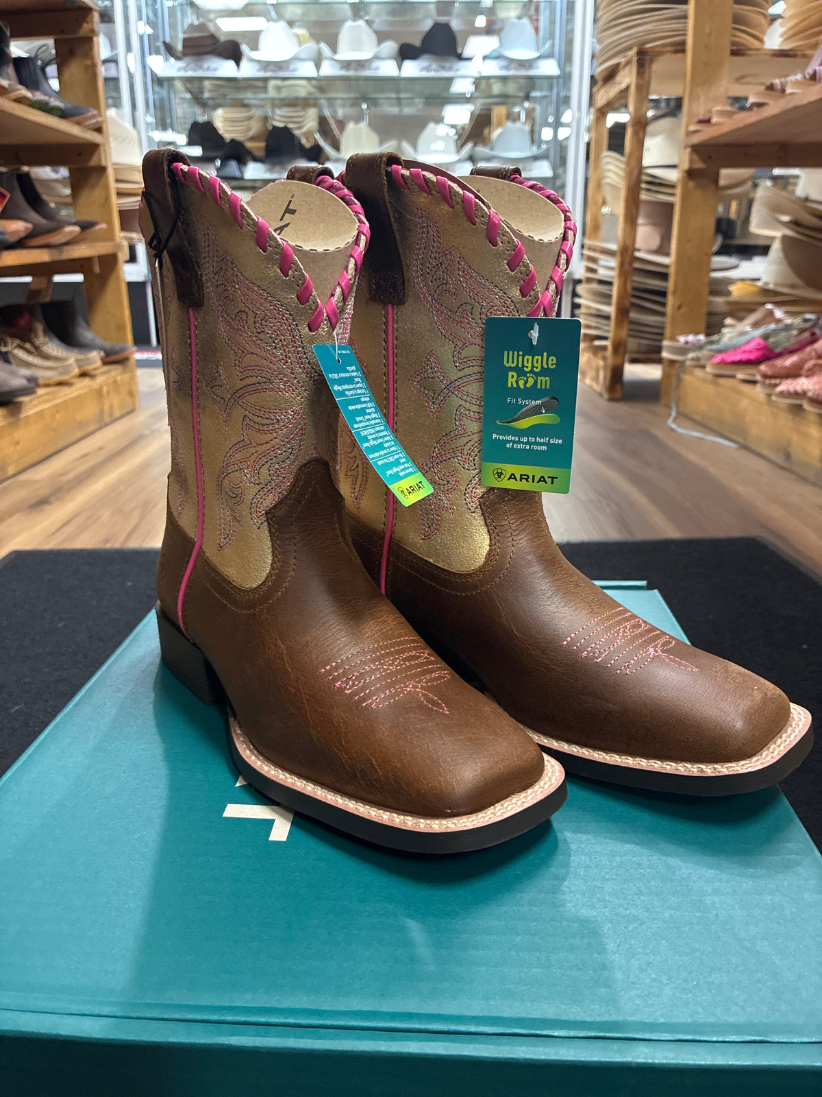 ARIAT KIDS SUNDOWN ARCILLA GEORGIA / ORO REAL METÁLICO PUNTA CUADRADA ANCHA -10080276