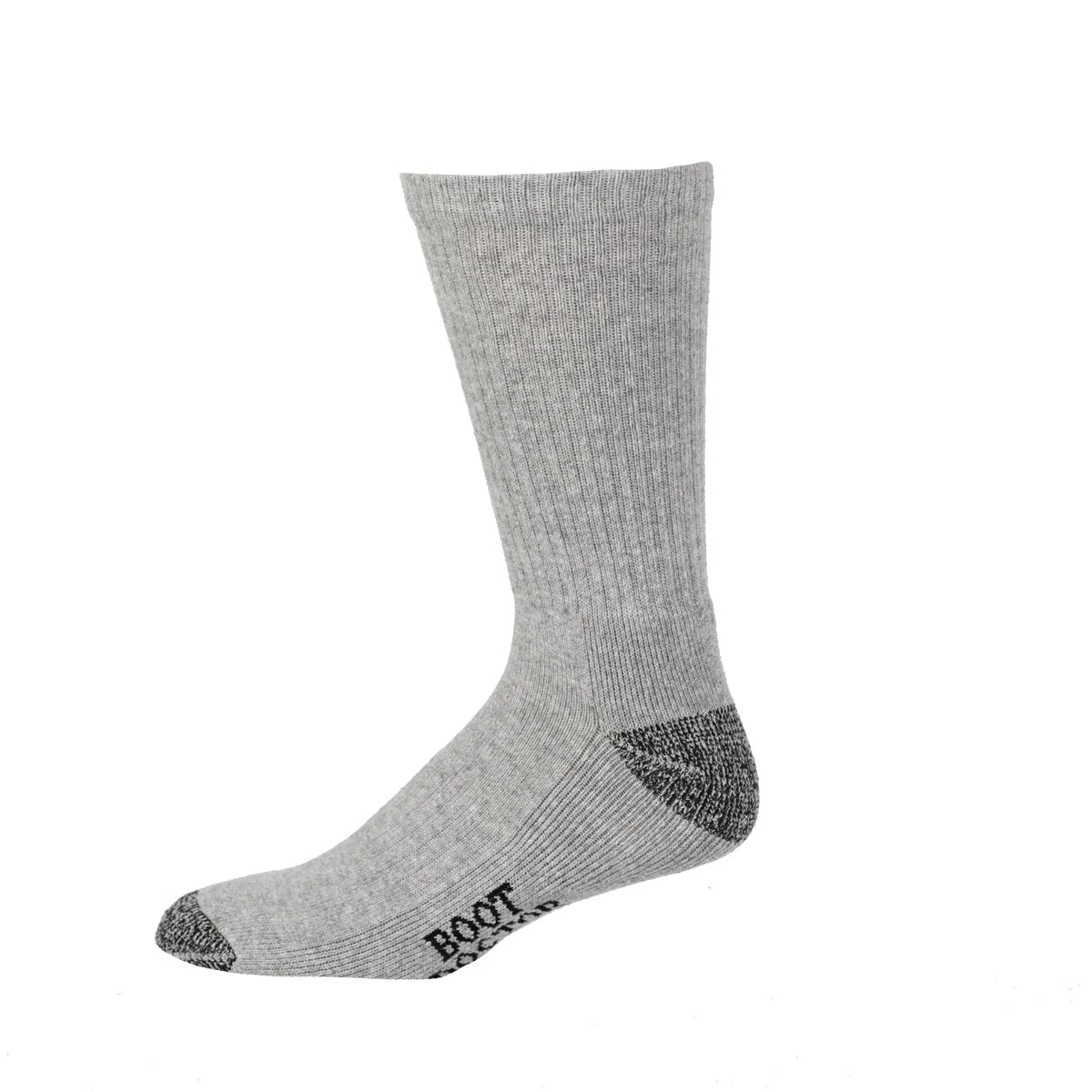 BOOT DOCTOR MENS DOUBLE GREY COTTON WORK CREW SOCKS - 0497206
