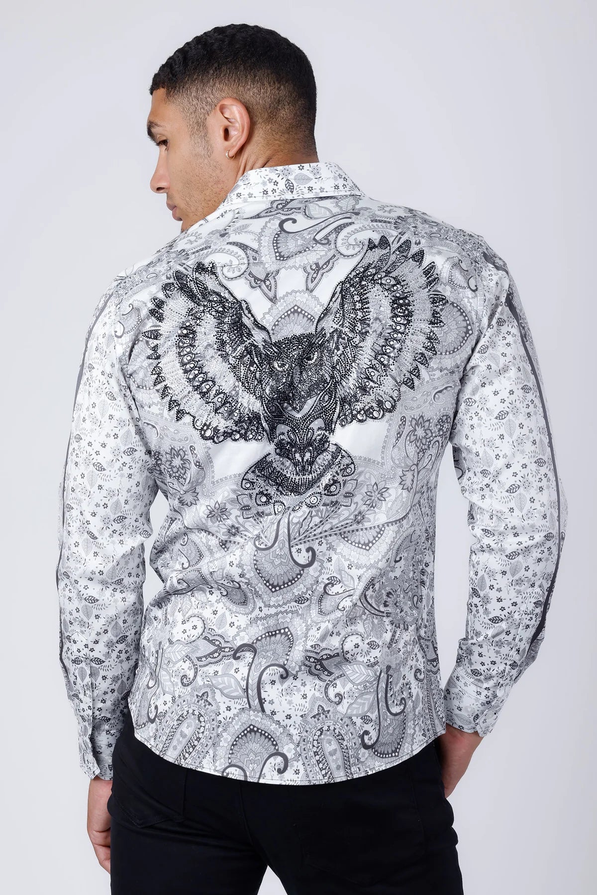 BARABAS WHITE OWL PR01 LONG SLEEVE SHIRT