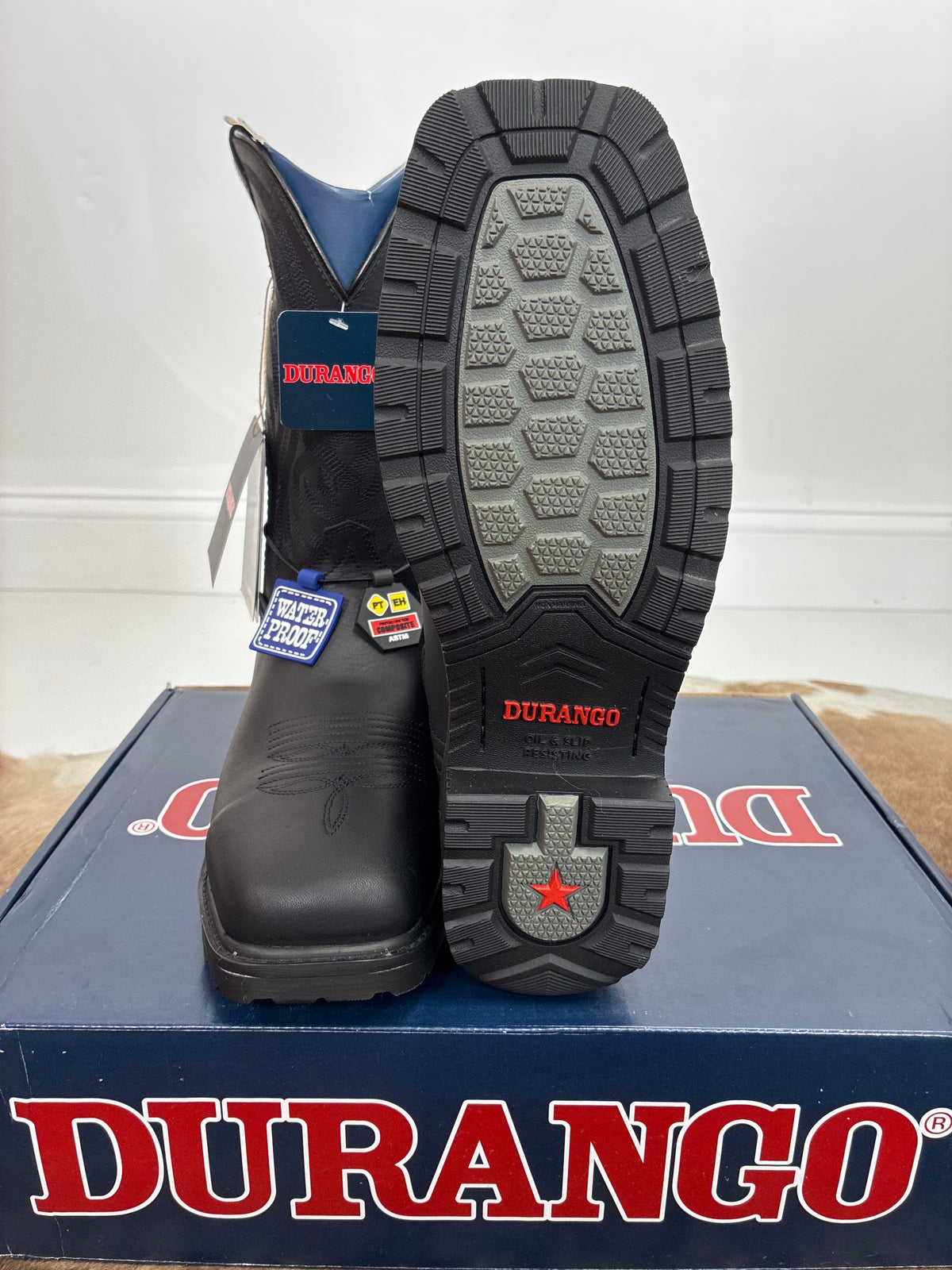 MEN DURANGO WORK BOOT BRN 11” WSTRBLACK DDB0564